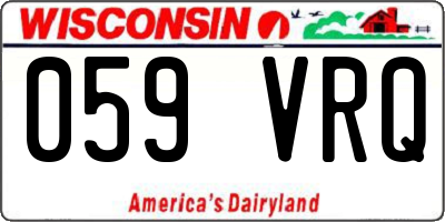 WI license plate 059VRQ