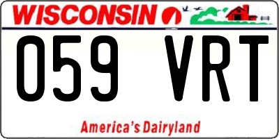 WI license plate 059VRT
