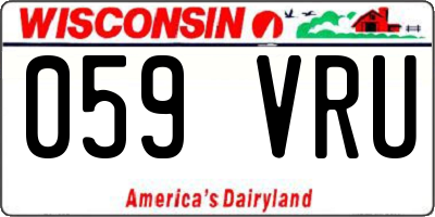 WI license plate 059VRU