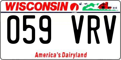 WI license plate 059VRV