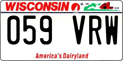 WI license plate 059VRW