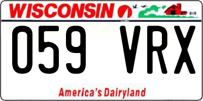 WI license plate 059VRX