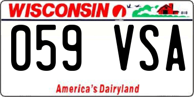 WI license plate 059VSA