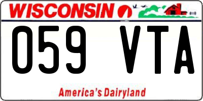 WI license plate 059VTA