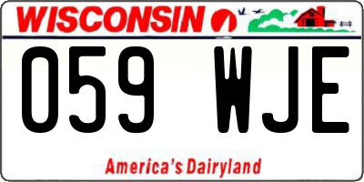 WI license plate 059WJE