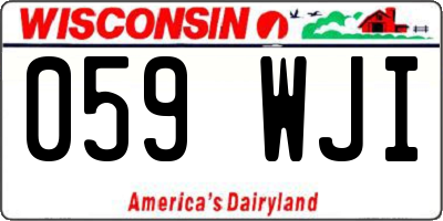 WI license plate 059WJI