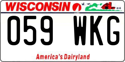 WI license plate 059WKG