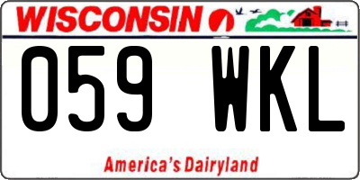WI license plate 059WKL