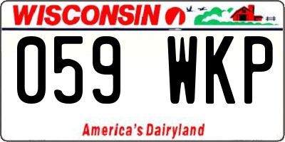 WI license plate 059WKP