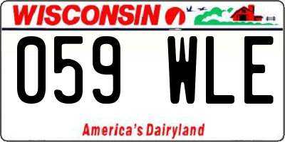WI license plate 059WLE