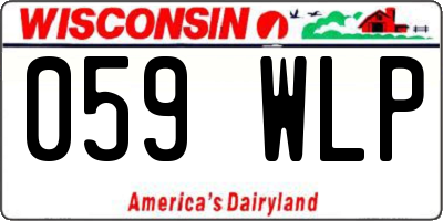 WI license plate 059WLP