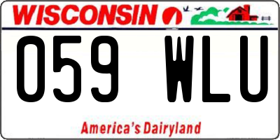 WI license plate 059WLU