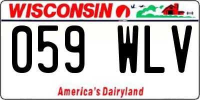 WI license plate 059WLV