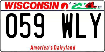 WI license plate 059WLY