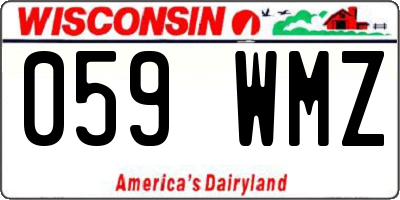 WI license plate 059WMZ