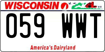 WI license plate 059WWT