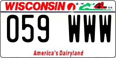 WI license plate 059WWW