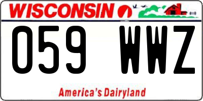 WI license plate 059WWZ
