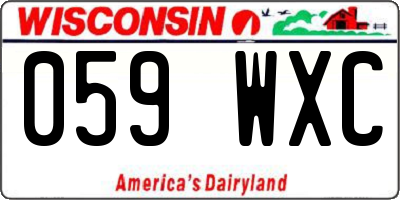 WI license plate 059WXC