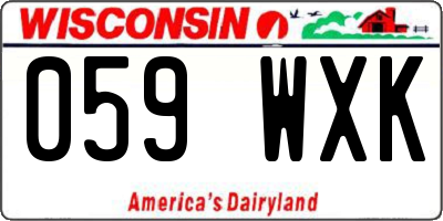 WI license plate 059WXK