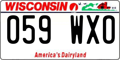 WI license plate 059WXO