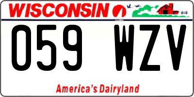 WI license plate 059WZV