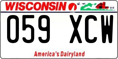 WI license plate 059XCW