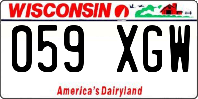 WI license plate 059XGW