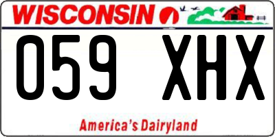 WI license plate 059XHX