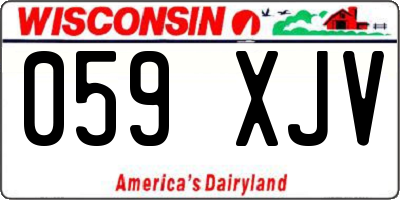 WI license plate 059XJV