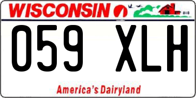 WI license plate 059XLH