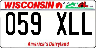WI license plate 059XLL