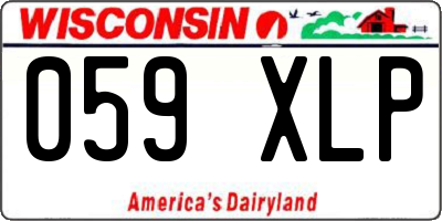 WI license plate 059XLP