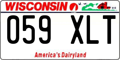 WI license plate 059XLT