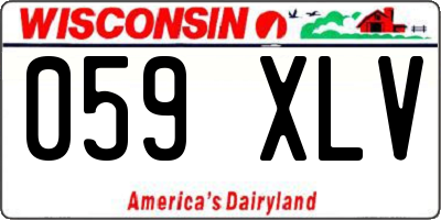 WI license plate 059XLV