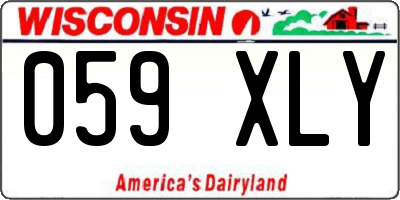 WI license plate 059XLY