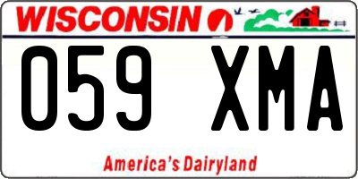 WI license plate 059XMA