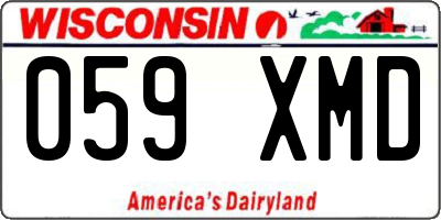 WI license plate 059XMD