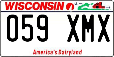 WI license plate 059XMX