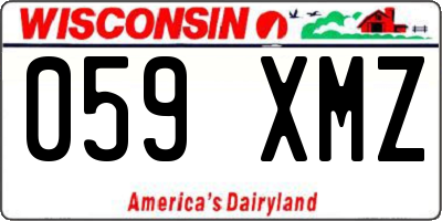 WI license plate 059XMZ