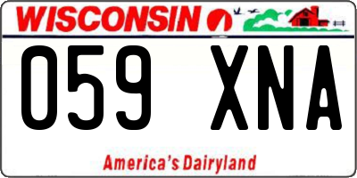 WI license plate 059XNA