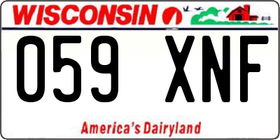 WI license plate 059XNF