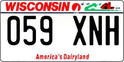 WI license plate 059XNH
