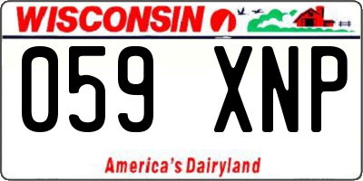 WI license plate 059XNP