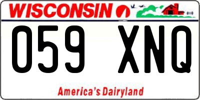 WI license plate 059XNQ