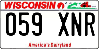 WI license plate 059XNR