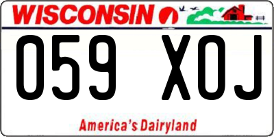WI license plate 059XOJ