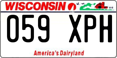 WI license plate 059XPH