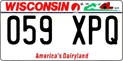 WI license plate 059XPQ