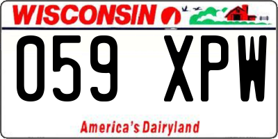 WI license plate 059XPW